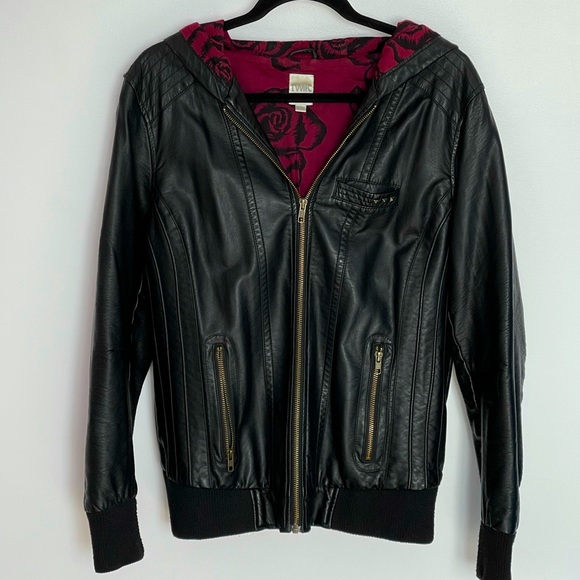 twik Jackets & Blazers - TWIK faux leather jacket with hoodie